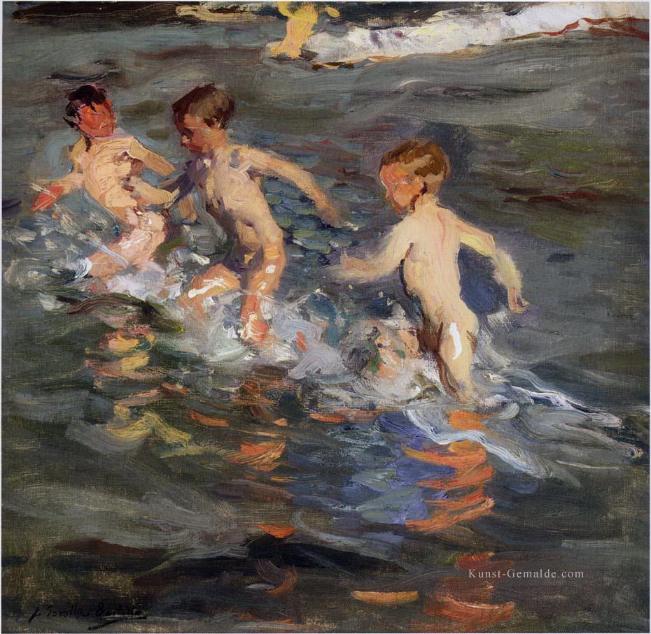Kinder am Strand 1899 Ölgemälde